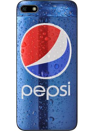 Силиконовый чехол для huawei y5 2018 с картинкой pepsi