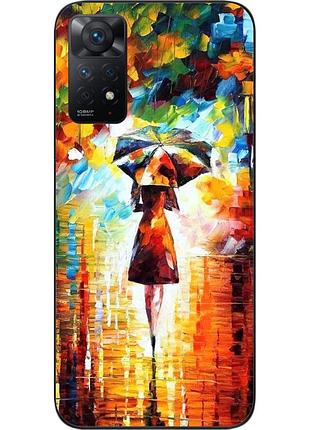 Силиконовый чехол для xiaomi redmi note 11 pro с картинкой прогулка