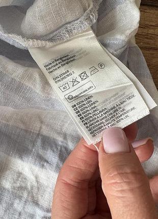 Льняная рубашка h&amp;m 8