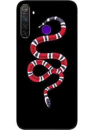 Силиконовый чехол для realme q с картинкой змея