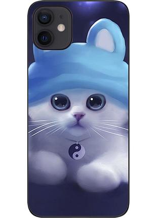 Чохол силіконовий для iphone 12 з картинкою кошеня