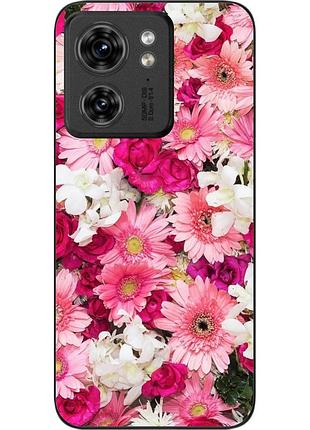 Силиконовый чехол бампер epik для motorola edge 40 с картинкой нежные цветы