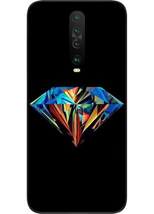 Силиконовый чехол бампер для xiaomi redmi k30 с картинкой бриллиант