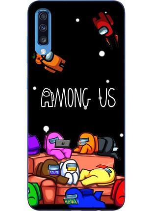 Силіконовий чохол для samsung a70 2019 galaxy a705f з картинкою among us