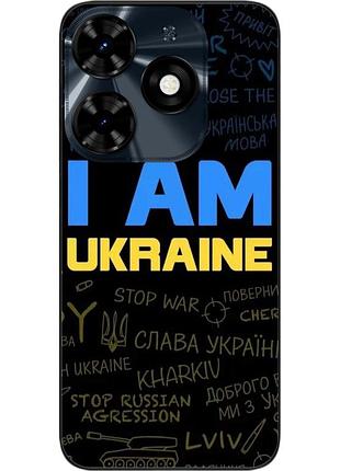 Силіконовий чохол epik для tecno spark go 2024 (bg6) з картинкою україна написи