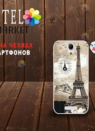 Силіконовий бампер для doogee y100x з картинкою вежа вінтаж