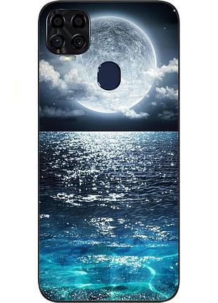 Силиконовый чехол с картинкой для zte blade v2020 луна