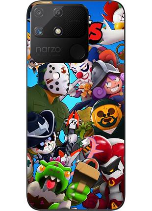 Чехол силиконовый epik для realme narzo 50a с картинкой бравл команда