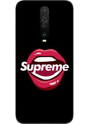 Силиконовый чехол для xiaomi redmi k30 с картинкой губы supreme