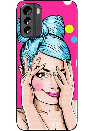 Силиконовый чехол epik для nokia g60 с картинкой девушка поп арт