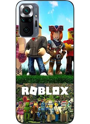Силіконовий чохол бампер epik для xiaomi redmi note 10 pro з картинкою roblox герої