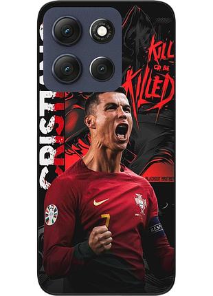 Чохол силіконовий epik для motorola g86 5g з зображенням кріштіану лють