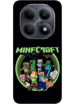 Чехол силиконовый epik для xiaomi redmi note 15 4g / 5g с принтом minecraft битва за выживание