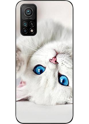 Оригинальный чехол для xiaomi mi 10t pro с картинкой белый котик