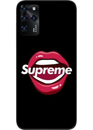 Силиконовый чехол для zte blade v30 с картинкой губы supreme