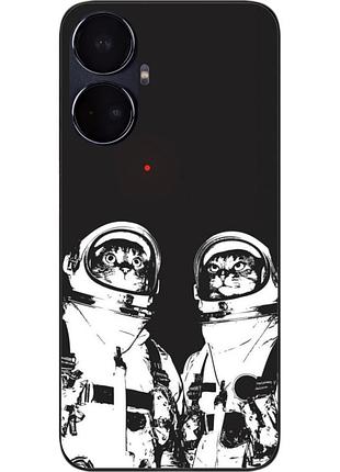 Силіконовий чохол бампер epik для realme 10 pro plus з картинкою космонавти коти