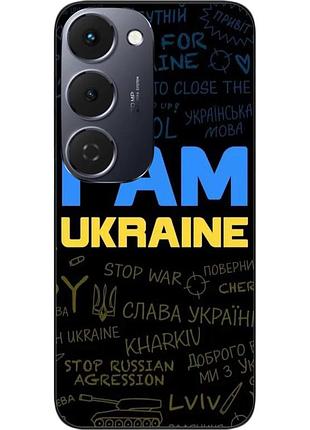 Силиконовый чехол epik для tecno spark 40 pro plus (km7) с принтом украина надписи