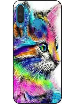 Силіконовий чохол для huawei p30 lite з картинкою різнобарвний котик