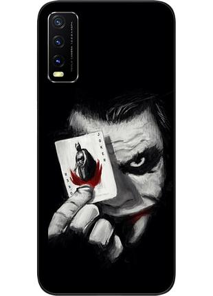 Силиконовый чехол для vivo v20 с картинкой джокер с картой