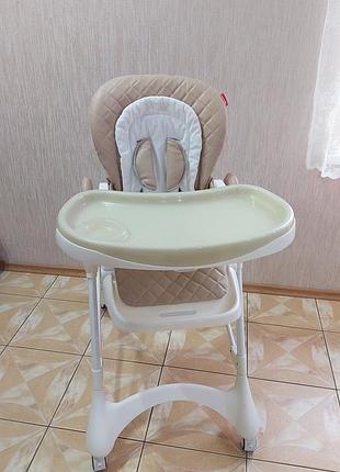Кресло стульчик детское для кормления carrello caramel beige