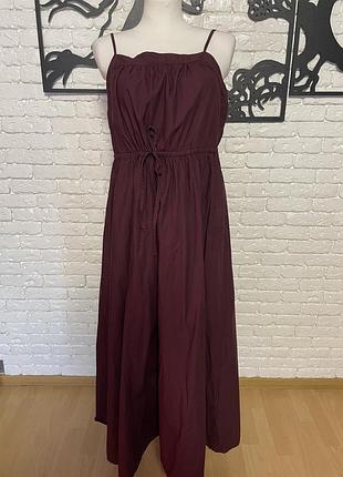 Бордова максі-сукня на бретелях від бренду river island