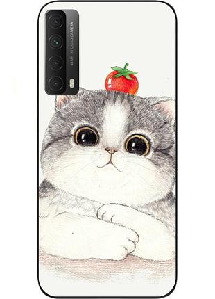 Силиконовый чехол с картинкой для huawei p smart 2021 котенок
