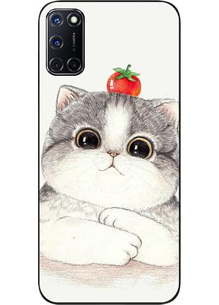 Силіконовий чохол для oppo a52 з картинкою кошеня
