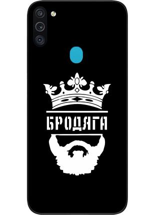 Силиконовый чехол для samsung a11 galaxy a115f с картинкой бродяга