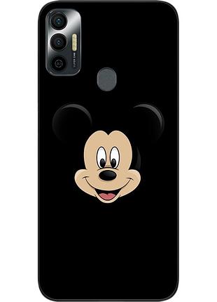 Силиконовый чехол для tecno spark 7 с картинкой микки