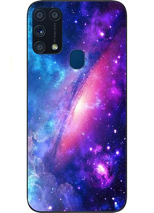 Силиконовый чехол бампер для samsung m31 galaxy m315f с картинкой галактика