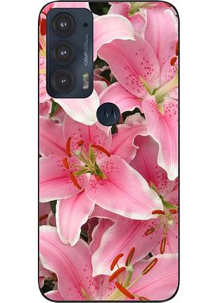 Силіконовий чохол epik для motorola edge 20 з картинкою лілії