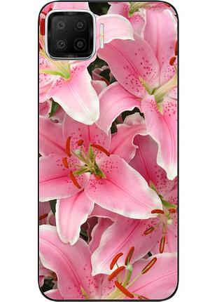 Силіконовий чохол для oppo a73 з картинкою лілії