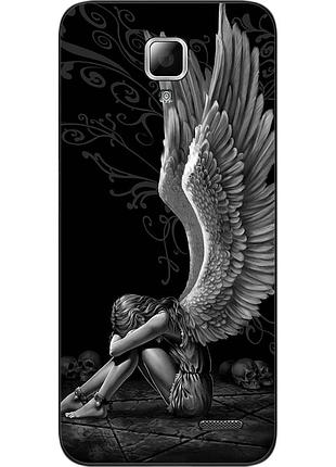 Силіконовий чохол бампер для lenovo a536 з картинкою ангел