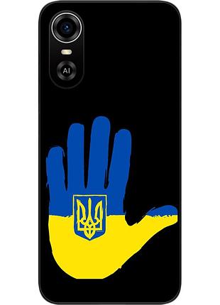 Силиконовый чехол для zte blade a31 plus с картинкой рука с гербом