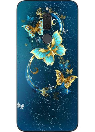 Чехол силиконовый для huawei mate 10 lite с картинкой бабочки