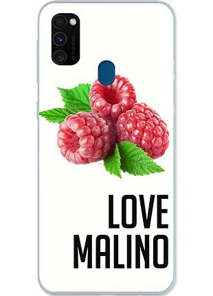Антибрендовый силиконовый чехол для samsung m30s galaxy m307f с картинкой love malino