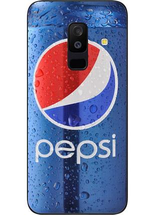 Силиконовый чехол для samsung a6 plus 2018 galaxy a605f с картинкой pepsi