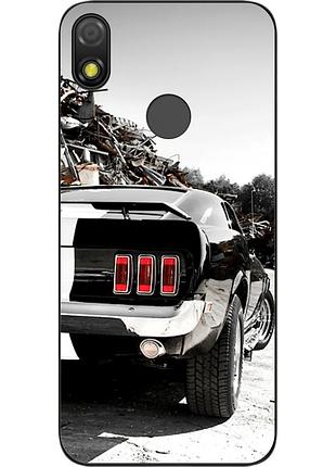 Чехол силиконовый для tecno pop 3 с картинкой машина