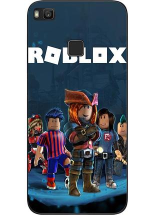 Бампер силиконовый чехол для huawei p9 lite с картинкой roblox
