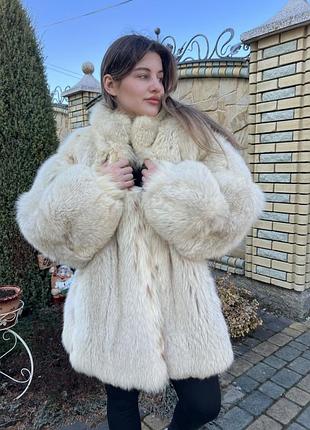 Шуба винтаж песец