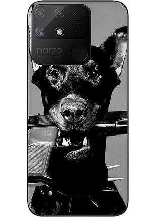 Оригинальный чехол epik для realme narzo 50a с картинкой пес