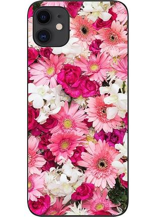Чехол силиконовый для iphone 11 с картинкой цветы