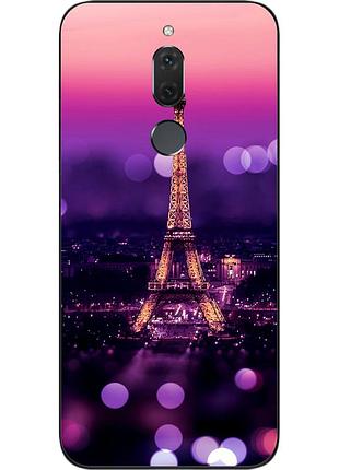 Бампер силиконовый чехол для huawei mate 10 lite с картинкой париж ночью