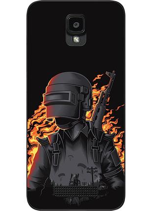 Бампер силіконовий чохол для zte blade l5 plus з картинкою pubg