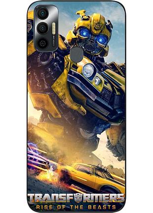Силіконовий чохол epik для tecno spark 7 з картинкою бамблбі трансформери
