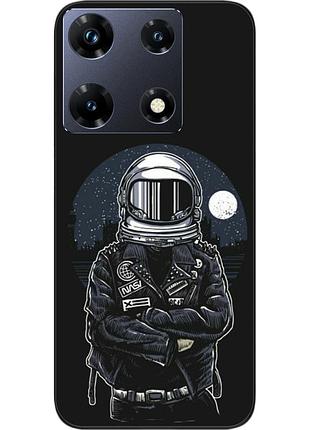 Силиконовый чехол бампер epik для infinix note 30 pro 4g (x678b) с картинкой космонавт и луна