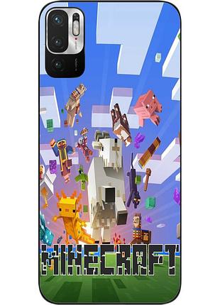 Оригинальный чехол epik для xiaomi redmi note 10 5g с картинкой майнкрафт