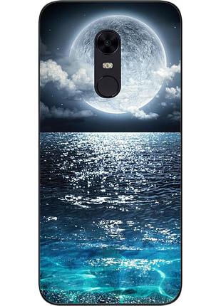 Чехол силиконовый для xiaomi redmi 5 plus с картинкой луна