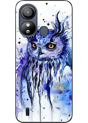 Силіконовий чохол epik для zte blade l220 з картинкою сова акварель