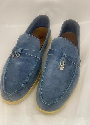 Loro piana summer walk лофери шкіра-замш